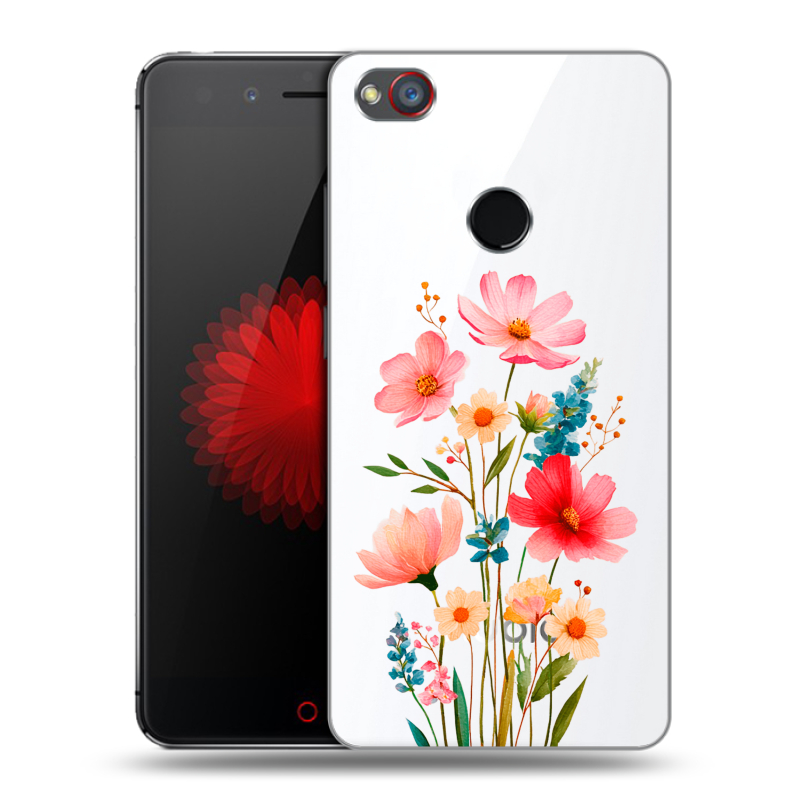 Силиконовый чехол на ZTE Nubia Z11 Mini S с принтом Цветы Силиконовый чехол на ZTE Nubia Z11 Mini S с принтом Цветы