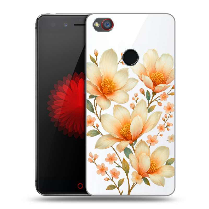 Силиконовый чехол на ZTE Nubia Z11 Mini S с принтом Цветы Силиконовый чехол на ZTE Nubia Z11 Mini S с принтом Цветы