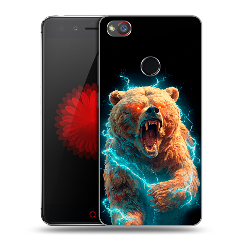 Силиконовый чехол на ZTE Nubia Z11 Mini S с принтом Медведь Силиконовый чехол на ZTE Nubia Z11 Mini S с принтом Медведь