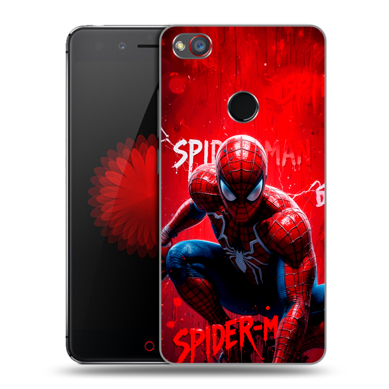 Пластиковый чехол на ZTE Nubia Z11 Mini S с принтом Spiderman Человек паук Пластиковый чехол на ZTE Nubia Z11 Mini S с принтом Spiderman Человек паук