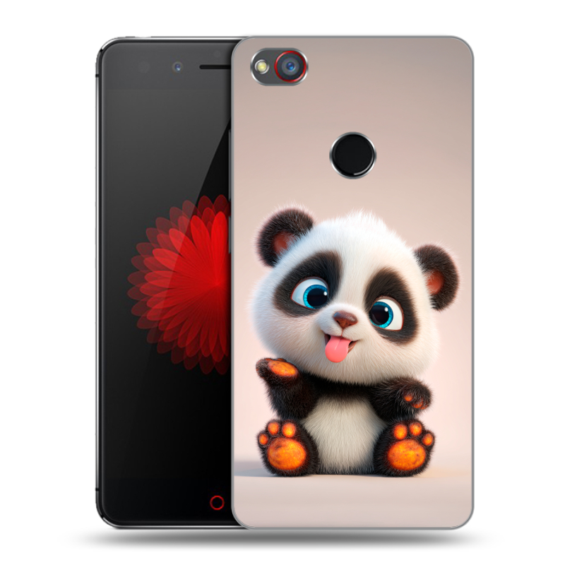 Силиконовый чехол на ZTE Nubia Z11 Mini S с принтом милая панда Силиконовый чехол на ZTE Nubia Z11 Mini S с принтом милая панда