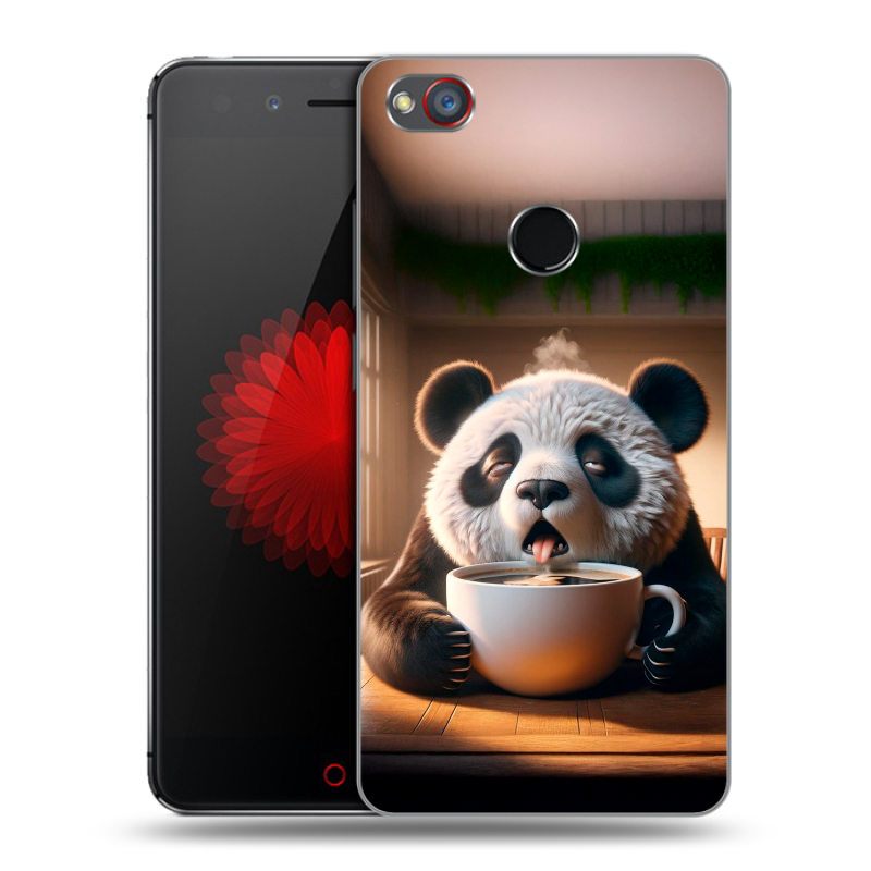 Пластиковый чехол на ZTE Nubia Z11 Mini S с принтом смешная панда Пластиковый чехол на ZTE Nubia Z11 Mini S с принтом смешная панда