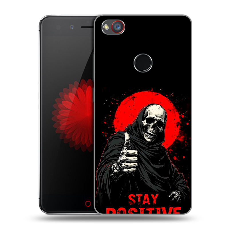 Пластиковый чехол на ZTE Nubia Z11 Mini S с принтом смешной скелет Пластиковый чехол на ZTE Nubia Z11 Mini S с принтом смешной скелет