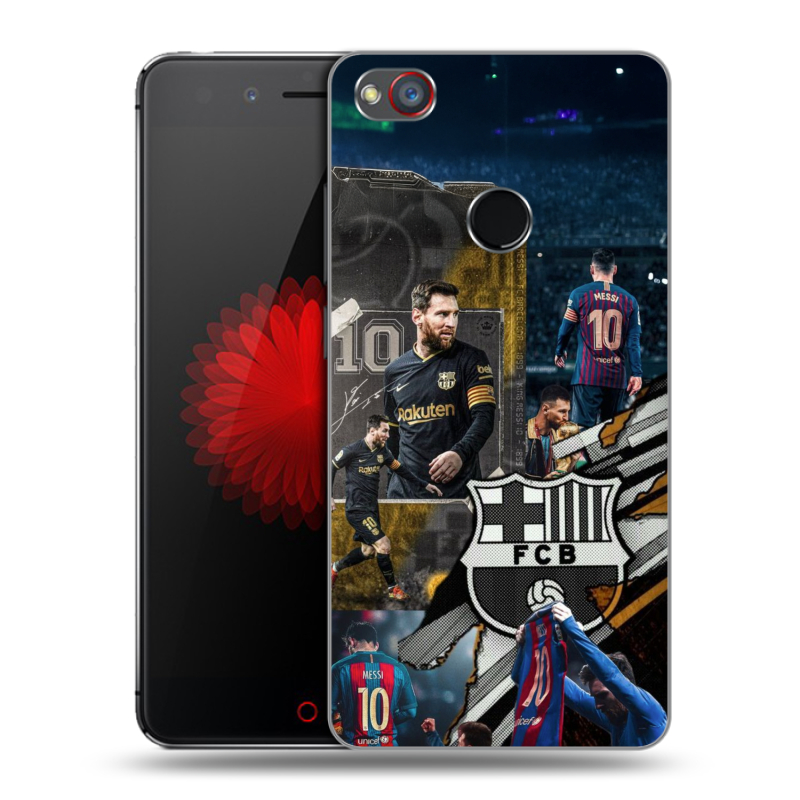 Силиконовый чехол на ZTE Nubia Z11 Mini S с принтом Messi Barcelona Силиконовый чехол на ZTE Nubia Z11 Mini S с принтом Messi Barcelona