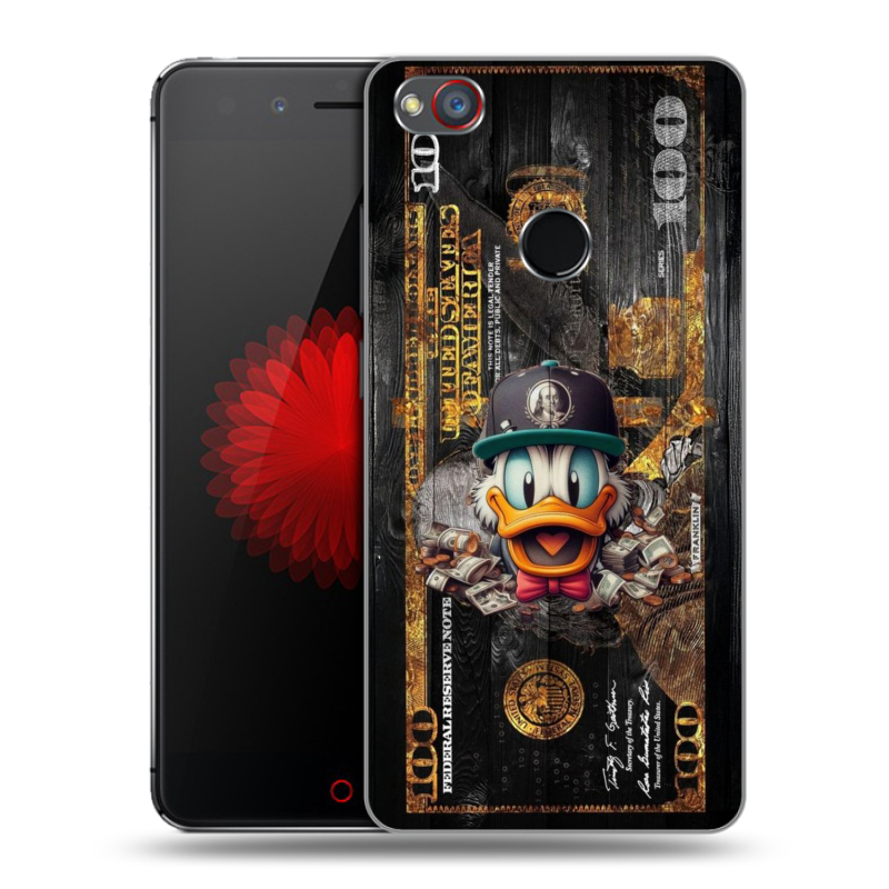 Пластиковый чехол на ZTE Nubia Z11 Mini S с принтом Дональд Дак Доллар Пластиковый чехол на ZTE Nubia Z11 Mini S с принтом Дональд Дак Доллар