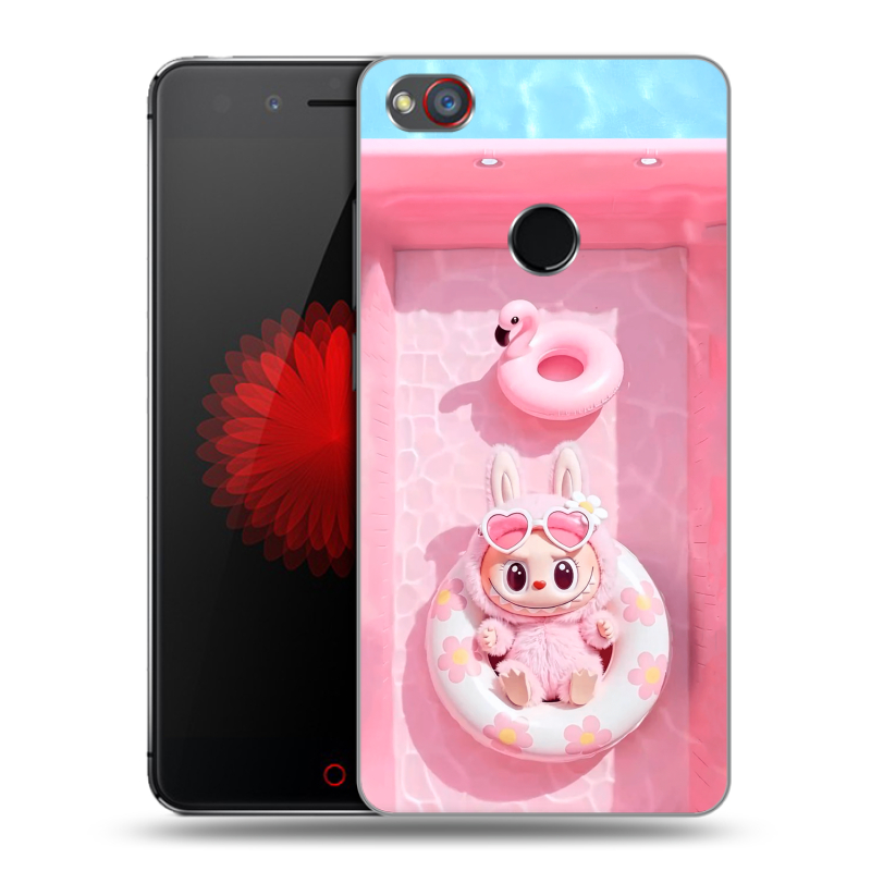 Пластиковый чехол на ZTE Nubia Z11 Mini S с принтом Labubu Лабубу Пластиковый чехол на ZTE Nubia Z11 Mini S с принтом Labubu Лабубу
