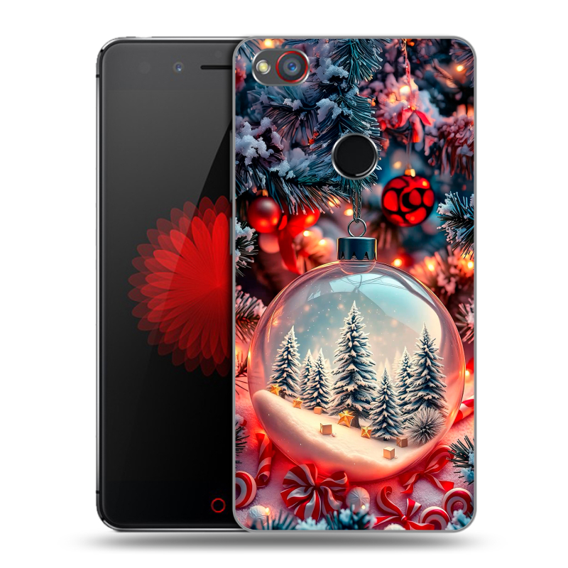 Силиконовый чехол на ZTE Nubia Z11 Mini S с принтом Новый год Силиконовый чехол на ZTE Nubia Z11 Mini S с принтом Новый год