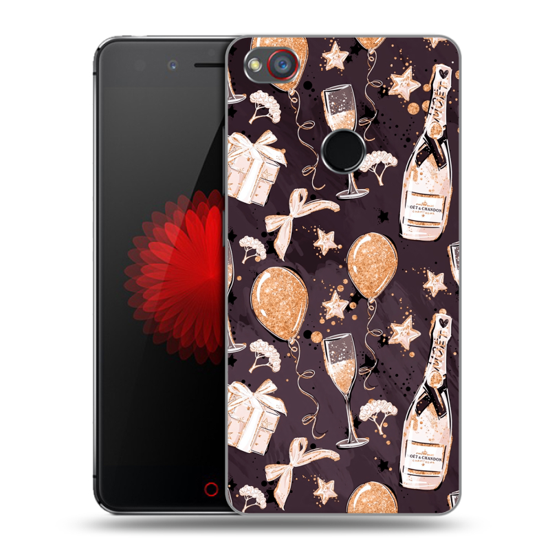 Пластиковый чехол на ZTE Nubia Z11 Mini S с принтом Новый год Пластиковый чехол на ZTE Nubia Z11 Mini S с принтом Новый год