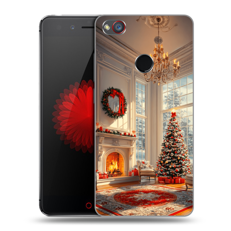 Силиконовый чехол на ZTE Nubia Z11 Mini S с принтом Новый год Силиконовый чехол на ZTE Nubia Z11 Mini S с принтом Новый год