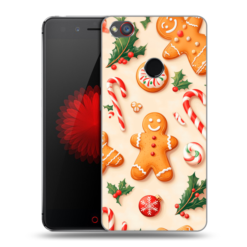 Пластиковый чехол на ZTE Nubia Z11 Mini S с принтом Новый год Пластиковый чехол на ZTE Nubia Z11 Mini S с принтом Новый год