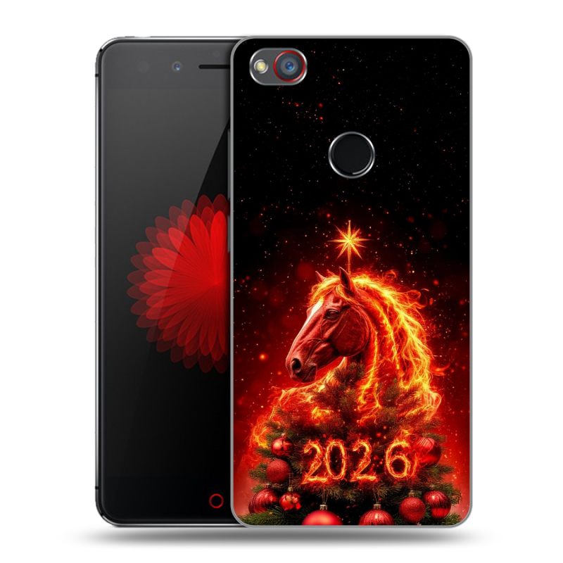 Пластиковый чехол на ZTE Nubia Z11 Mini S с принтом Новый год Пластиковый чехол на ZTE Nubia Z11 Mini S с принтом Новый год