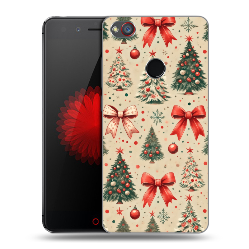 Пластиковый чехол на ZTE Nubia Z11 Mini S с принтом Новый год Пластиковый чехол на ZTE Nubia Z11 Mini S с принтом Новый год