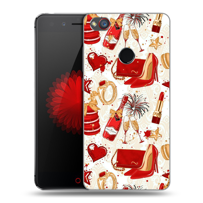 Пластиковый чехол на ZTE Nubia Z11 Mini S с принтом Новый год Пластиковый чехол на ZTE Nubia Z11 Mini S с принтом Новый год