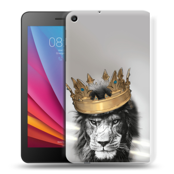 Силиконовый чехол на Huawei MediaPad T2 7.0 с принтом Лев с короной