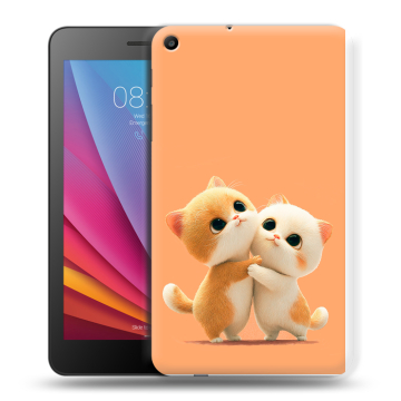 Силиконовый чехол на планшета Huawei MediaPad T2 7.0 с принтом Милые котики Силиконовый чехол на планшета Huawei MediaPad T2 7.0 с принтом Милые котики