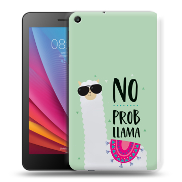 Силиконовый чехол на планшета Huawei MediaPad T2 7.0 с принтом Лама Силиконовый чехол на планшета Huawei MediaPad T2 7.0 с принтом Лама