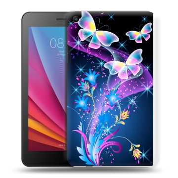 Силиконовый чехол на Huawei MediaPad T2 7.0 с принтом Бабочки