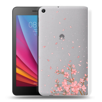 Силиконовый чехол на Huawei MediaPad T2 7.0 с принтом Ветка сакуры