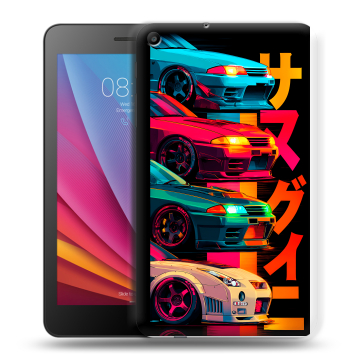 Силиконовый чехол на Huawei MediaPad T2 7.0 с принтом Гоночные машины Силиконовый чехол на Huawei MediaPad T2 7.0 с принтом Гоночные машины