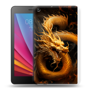 Силиконовый чехол на Huawei MediaPad T2 7.0 с принтом Золотой дракон Силиконовый чехол на Huawei MediaPad T2 7.0 с принтом Золотой дракон