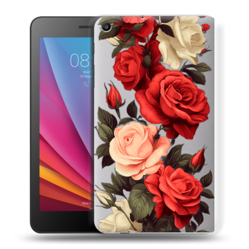 Силиконовый чехол на Huawei MediaPad T2 7.0 с принтом Розы