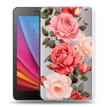 Силиконовый чехол на Huawei MediaPad T2 7.0 с принтом Розы