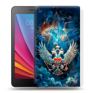 Силиконовый чехол на Huawei MediaPad T2 7.0 с принтом Герб флаг России