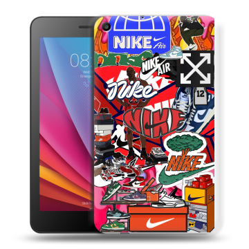 Силиконовый чехол на Huawei MediaPad T2 7.0 с принтом Найк Nike яркий