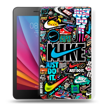 Силиконовый чехол на Huawei MediaPad T2 7.0 с принтом найк nike черный Силиконовый чехол на Huawei MediaPad T2 7.0 с принтом найк nike черный