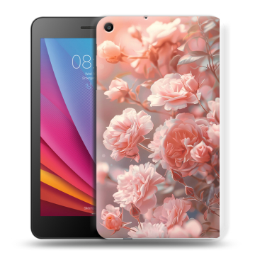 Силиконовый чехол на Huawei MediaPad T2 7.0 с принтом Розовые розы