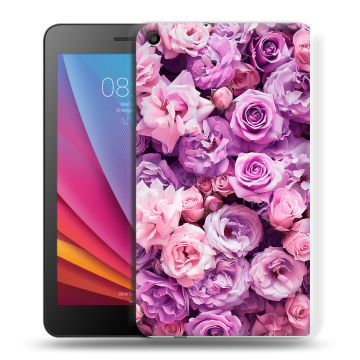 Силиконовый чехол на Huawei MediaPad T2 7.0 с принтом лавандовые розы