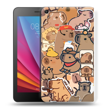 Силиконовый чехол на Huawei MediaPad T2 7.0 с принтом капибара Силиконовый чехол на Huawei MediaPad T2 7.0 с принтом капибара