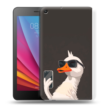 Силиконовый чехол на Huawei MediaPad T2 7.0 с принтом утка в очках