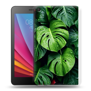 Силиконовый чехол на Huawei MediaPad T2 7.0 с принтом Листья