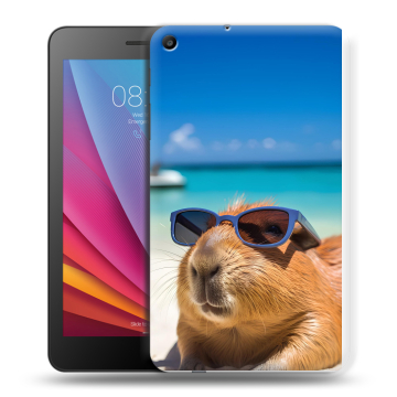 Силиконовый чехол на Huawei MediaPad T2 7.0 с принтом Капибара Силиконовый чехол на Huawei MediaPad T2 7.0 с принтом Капибара