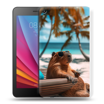 Силиконовый чехол на Huawei MediaPad T2 7.0 с принтом Капибара