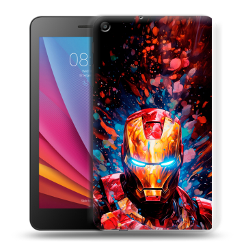 Силиконовый чехол на Huawei MediaPad T2 7.0 с принтом Железный человек Ironman