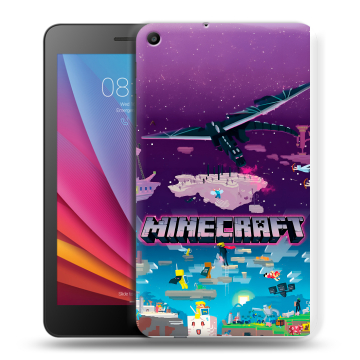 Силиконовый чехол на Huawei MediaPad T2 7.0 с принтом Майнкрафт Minecraft