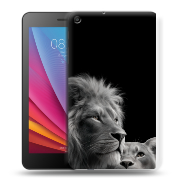Силиконовый чехол на Huawei MediaPad T2 7.0 с принтом Лев кошки