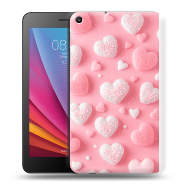 Силиконовый чехол на Huawei MediaPad T2 7.0 с принтом Сердечки Силиконовый чехол на Huawei MediaPad T2 7.0 с принтом Сердечки