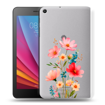 Силиконовый чехол на Huawei MediaPad T2 7.0 с принтом Цветы