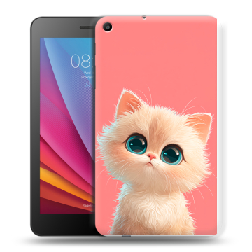 Силиконовый чехол на Huawei MediaPad T2 7.0 с принтом Розовый котенок