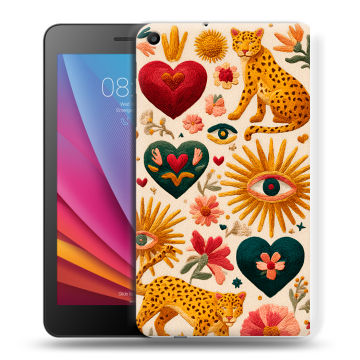 Силиконовый чехол на Huawei MediaPad T2 7.0 с принтом Модный принт
