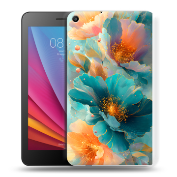 Силиконовый чехол на Huawei MediaPad T2 7.0 с принтом Цветы