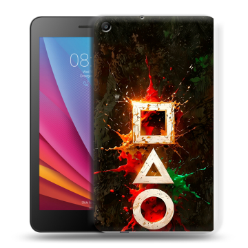 Силиконовый чехол на Huawei MediaPad T2 7.0 с принтом Squid Game Игра кальмара
