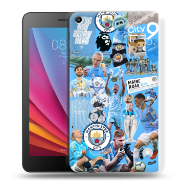 Силиконовый чехол на Huawei MediaPad T2 7.0 с принтом Man City Манчестер Сити