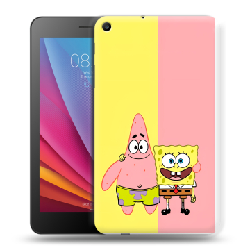 Силиконовый чехол на Huawei MediaPad T2 7.0 с принтом Спанч боб Спанчбоб