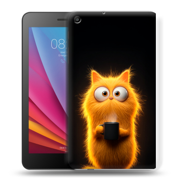 Силиконовый чехол на Huawei MediaPad T2 7.0 с принтом Смешной кот
