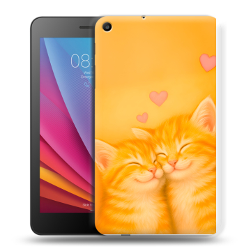 Силиконовый чехол на Huawei MediaPad T2 7.0 с принтом Милые котята