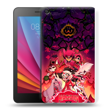 Силиконовый чехол на Huawei MediaPad T2 7.0 с принтом Hazbin Hotel Отель Хазбин